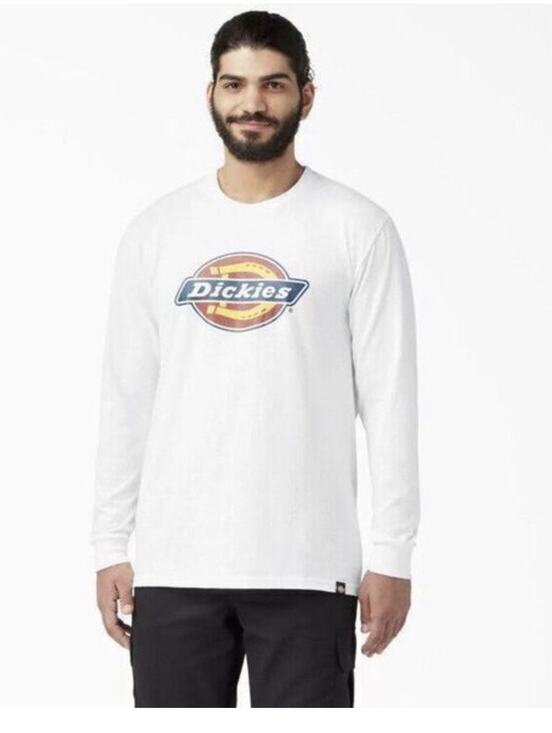 Dickies Other - Dickie’s | Men’s White Long Sleeve Graphic Logo vintage Crew Neck T-Shirt Size L